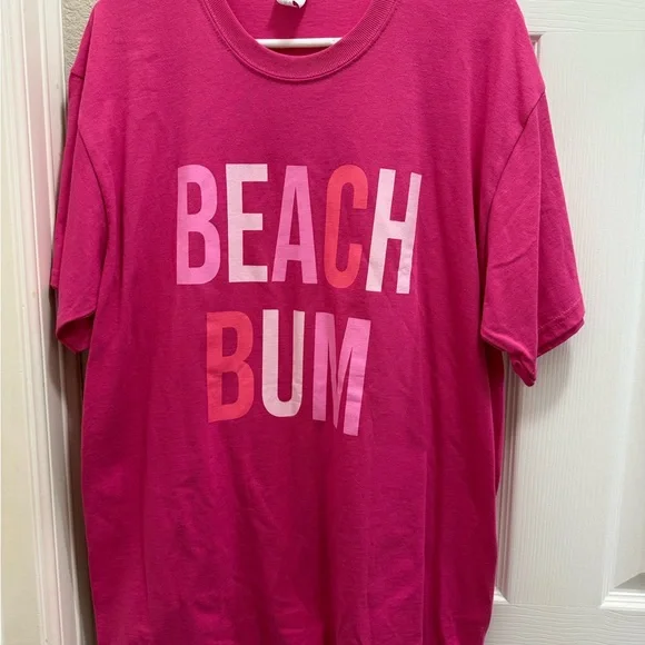 Port & Company Pink Graphic Tee - Picture 1 of 3